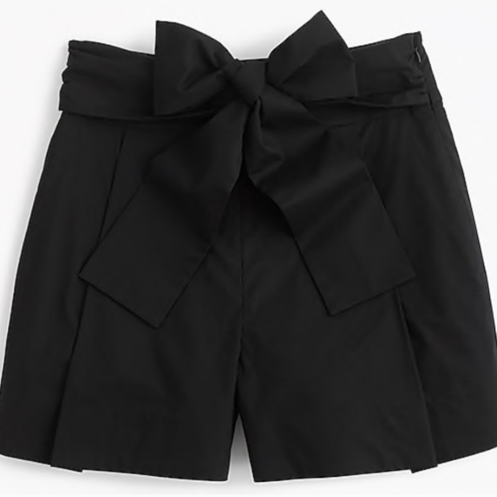 J. Crew black tie waist shorts
